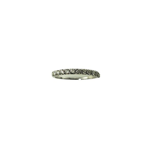 Vintage 10 Karat White Gold and Diamond Band Ring Size 7.25 #15470